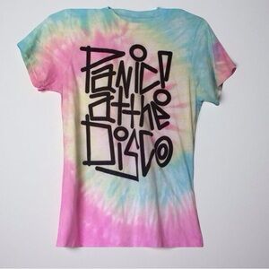 Panic! At The Disco Pastel Tie-Dye Tee — Juniors Medium — Y2K Band Merch